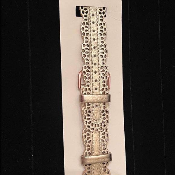 Secbolt Hollowed-Out Leather Band 42mm ,Wristband Strap, Rose Gold - Picture 2 of 2